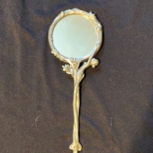 Vintage silver hand mirror